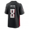 Atlanta Falcons Tröjor Kyle Pitts 8 Nike Svart 2021 NFL Draft - Herr